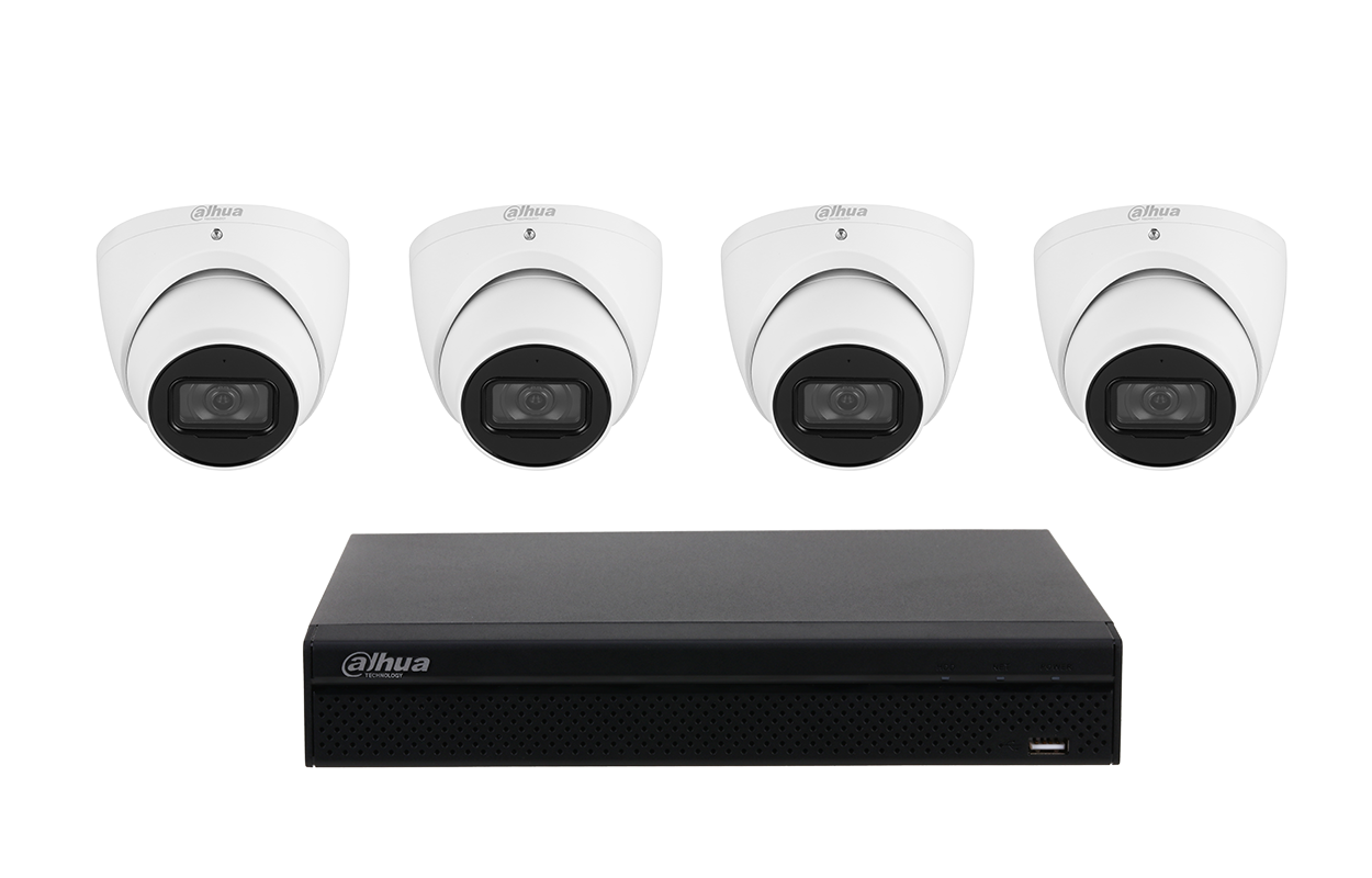 4 Channel 4x6Mp Camera Fixed Eyeball Kit (Dahua) Clear Digital